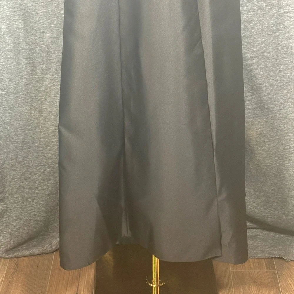 Alfred Sung Black Cutout Back Maxi Gown Formal Evening Dress Size 4 - Picture 4 of 13